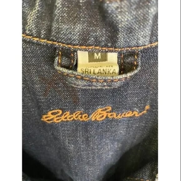 EVERYTHING $10- Eddie Bauer Denim Jean Jacket Womens Size M Blue Copper Button - Picture 4 of 4
